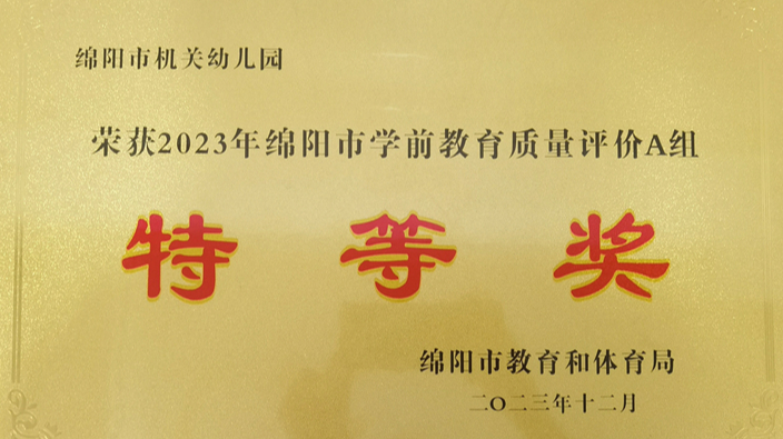 2023年绵阳市学前教育质量评价A组特等奖